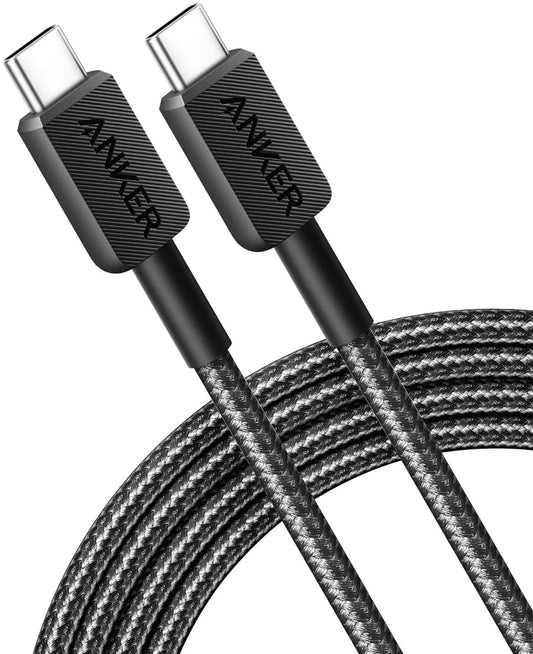 USB-C Data and Charging Cable - USB-C Anker 322, 60W, 1.8m, Black A81F6G11