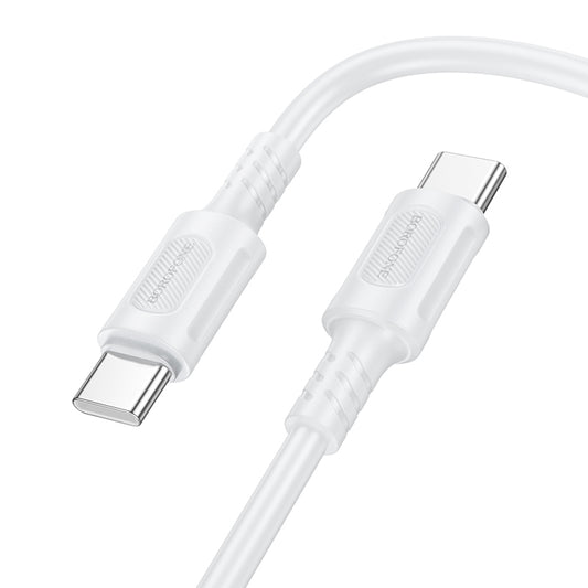USB-C adat- és töltőkábel - USB-C Borofone BX111 Feliz, 60W, 1m, fehér