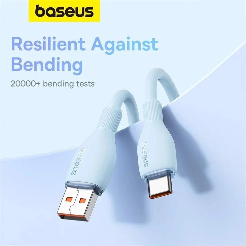 USB-A - USB-C Baseus Pudding adat- és töltőkábel, 100W, 1.2m, Kék P10355703311-00