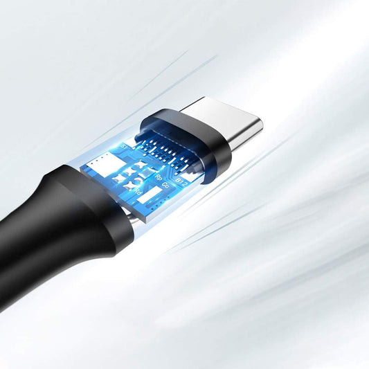 USB-A USB-C adat- és töltőkábel UGREEN US287, 18W, 0,25m, fekete, USB-A-ból USB-C-be, 18W, 0,25m, fekete