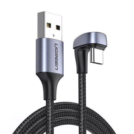 Adat- és töltőkábel USB-A - USB-C UGREEN US311 szögletes, 18W, 1m, szürke, szürke