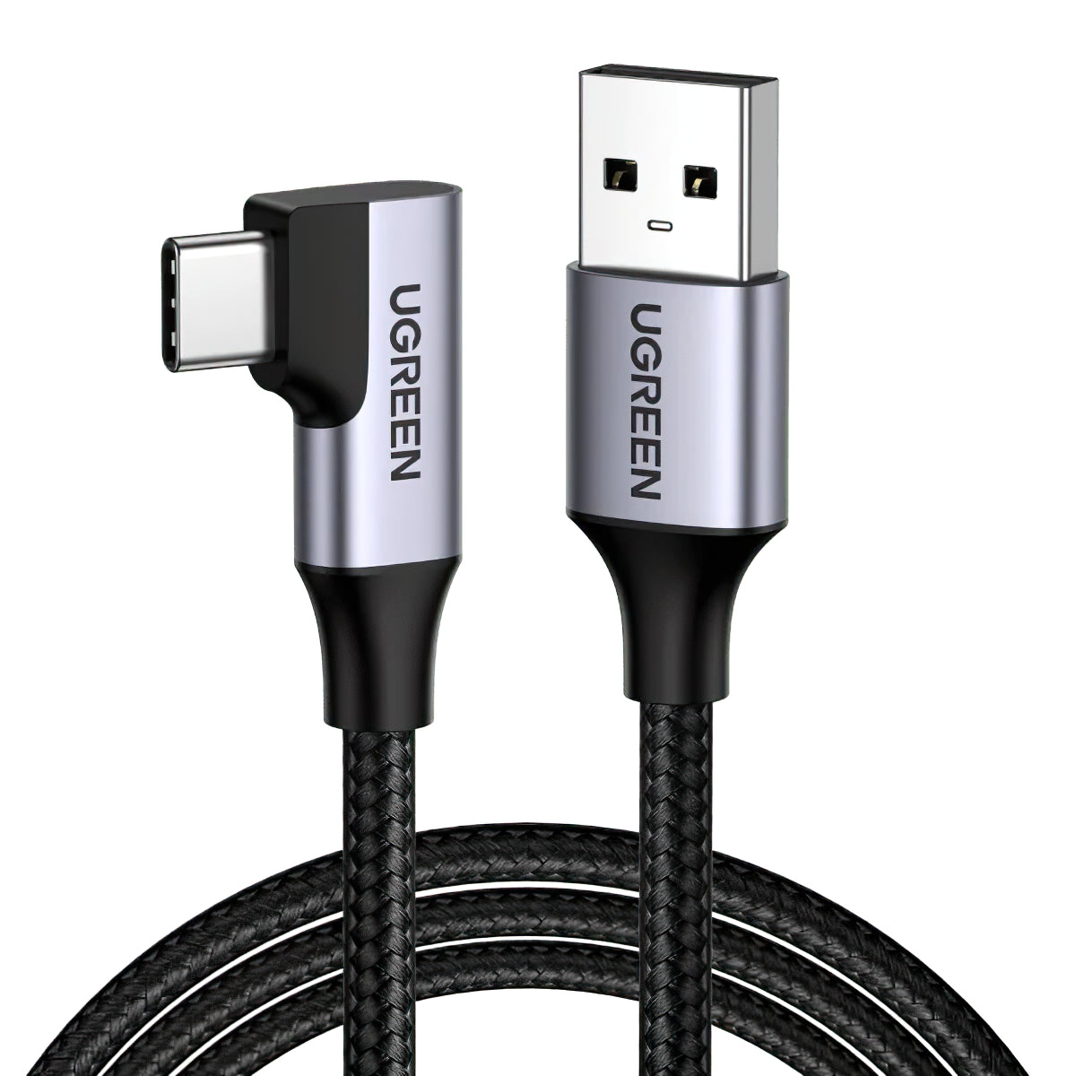Adat- és töltőkábel USB-A - USB-C UGREEN US385 szögletes, 60W, 1m, szürke