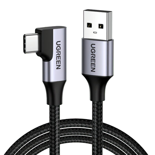 Adat- és töltőkábel USB-A - USB-C UGREEN US385 szögletes, 60W, 1m, szürke