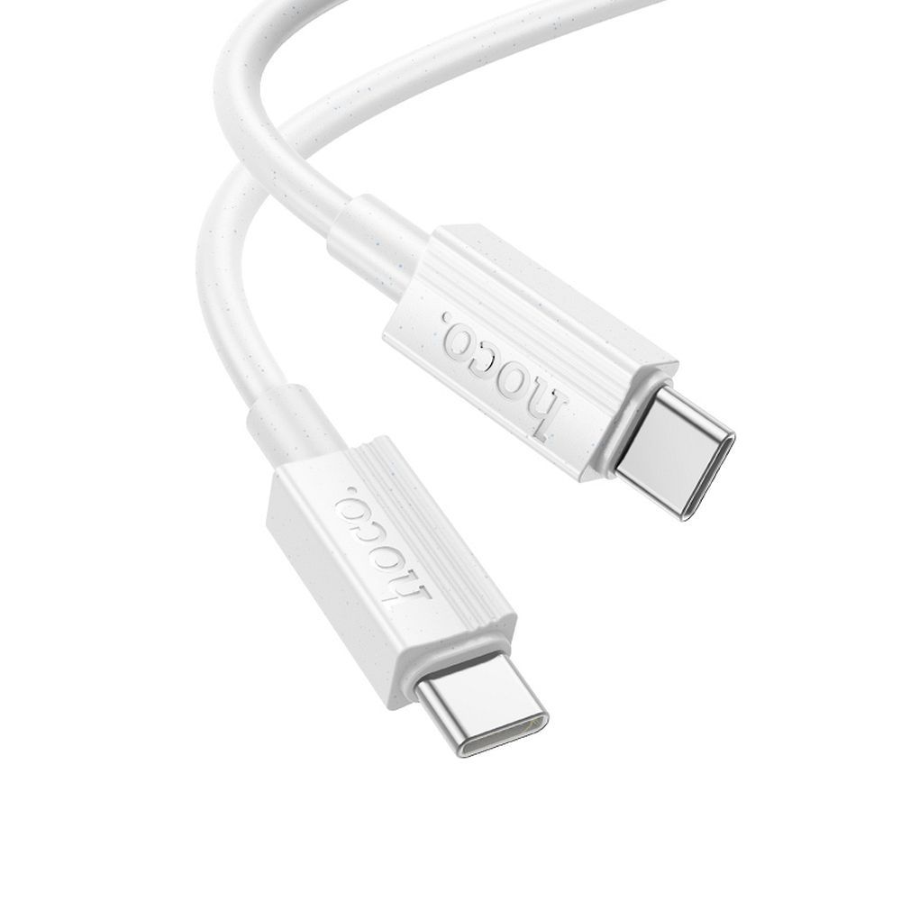 USB-C - USB-C HOCO X107 adat- és töltőkábel, 60W, 1m, Fehér
