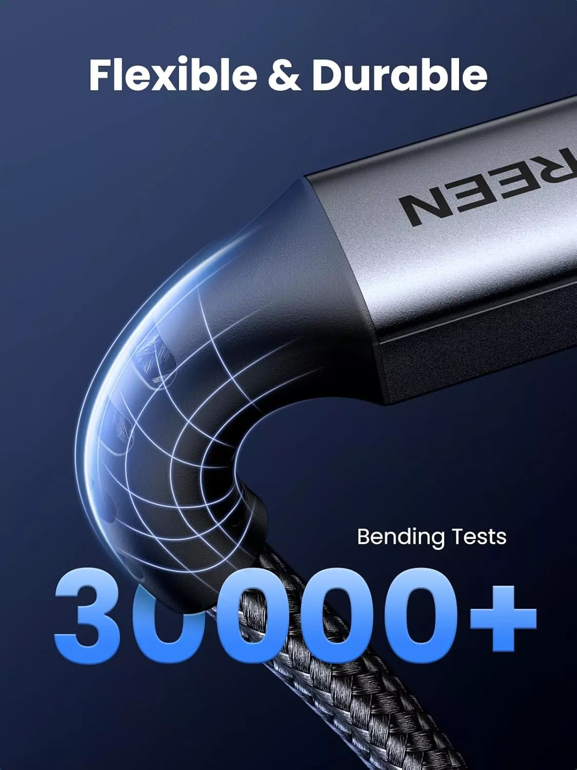 USB-C adat- és töltőkábel - USB-C UGREEN US567, 60W, 2m, szürke, szürke