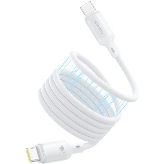 USB-C - USB-C Baseus PicoGo adat- és töltőkábel, 240W, 1m, Fehér P10376800211-00