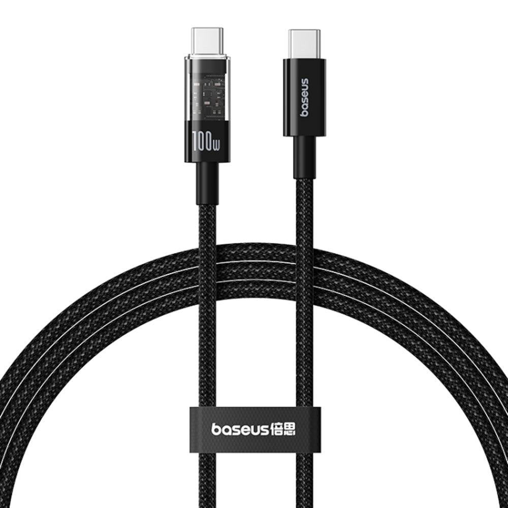 USB-C - USB-C Baseus Gem adat- és töltőkábel, 100W, 1m, Fekete P10373000111-00