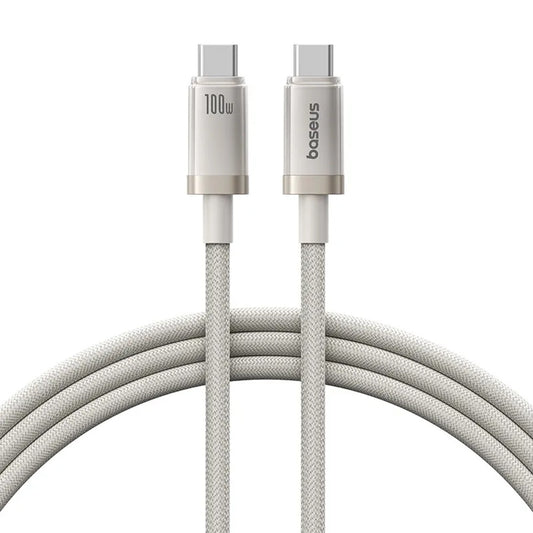 USB-C - USB-C Baseus Titanium adat- és töltőkábel, 100W, 1m, Ezüst P10378100G21-00