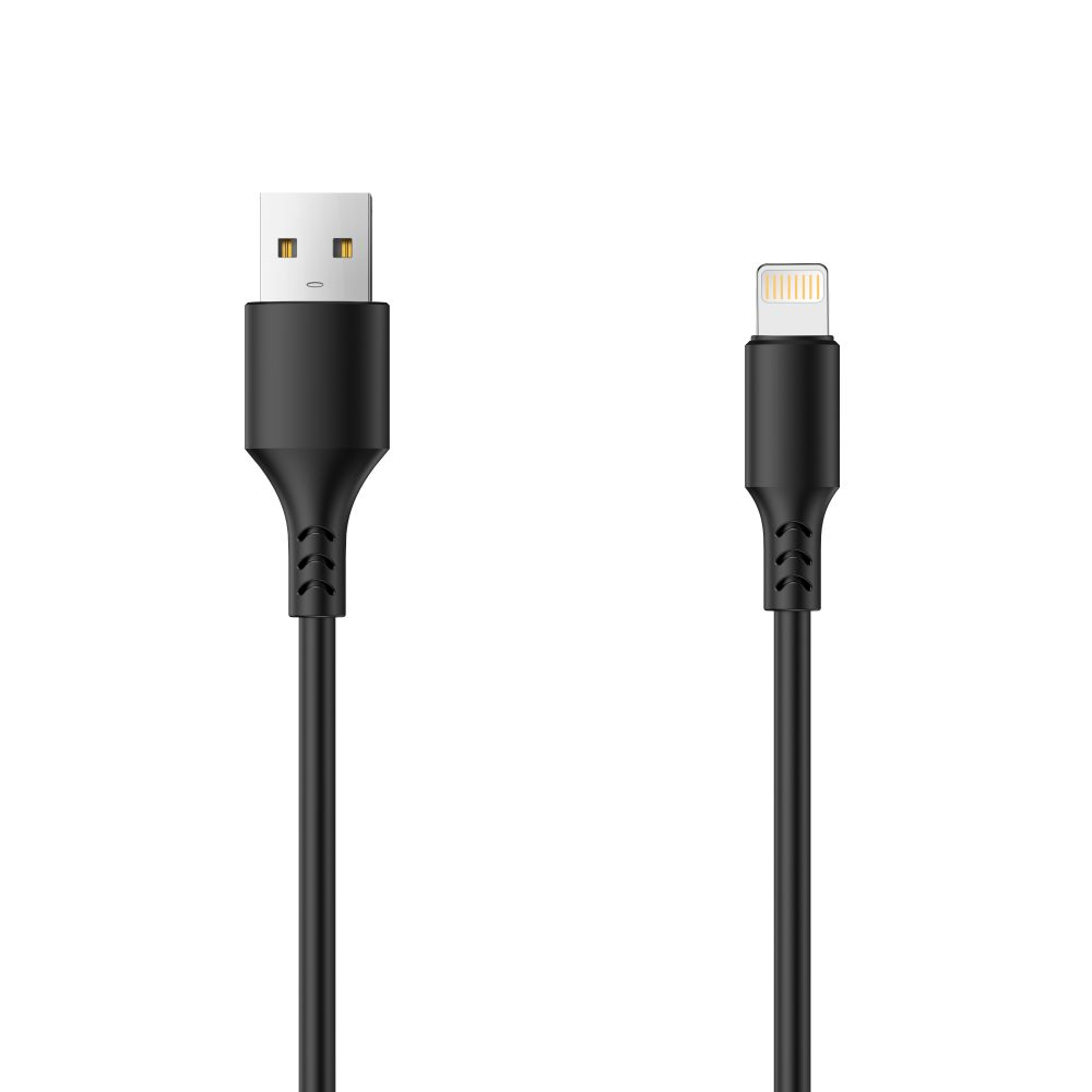Setty USB-A - Lightning adat- és töltőkábel, 18W, 1m, Fekete