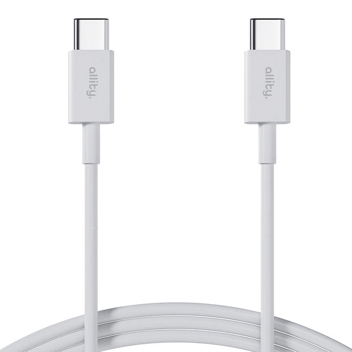 USB-C - USB-C adat- és töltőkábel Allity. AUC-03, 100W, 2m, Fehér