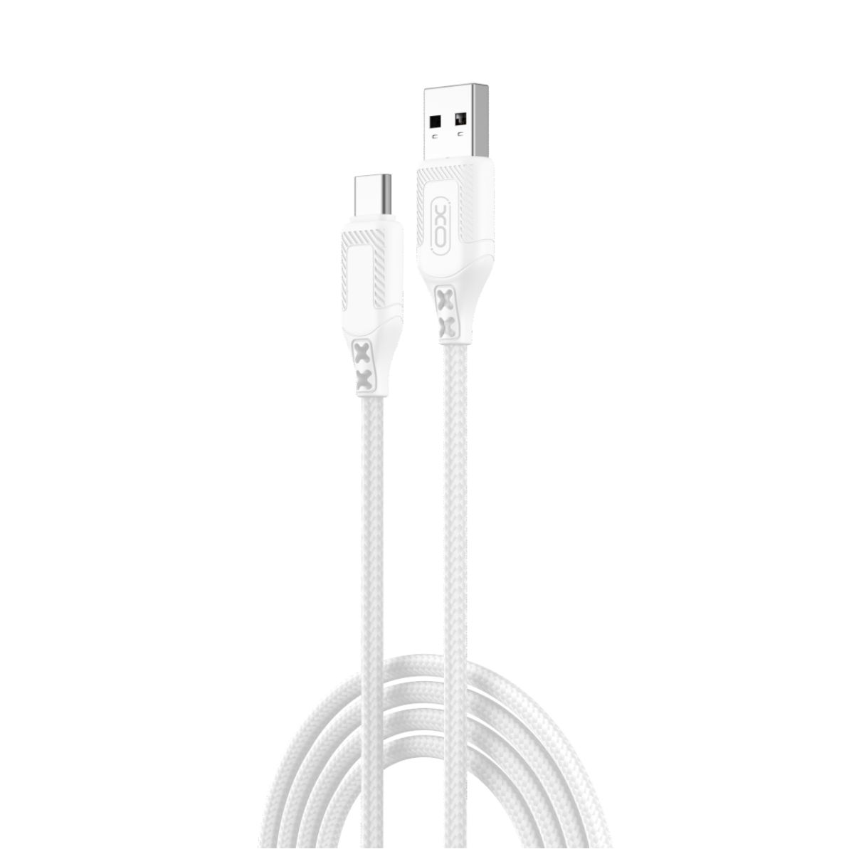 USB-A - USB-C XO Design NB235 adat- és töltőkábel, 18W, 1m, Fehér