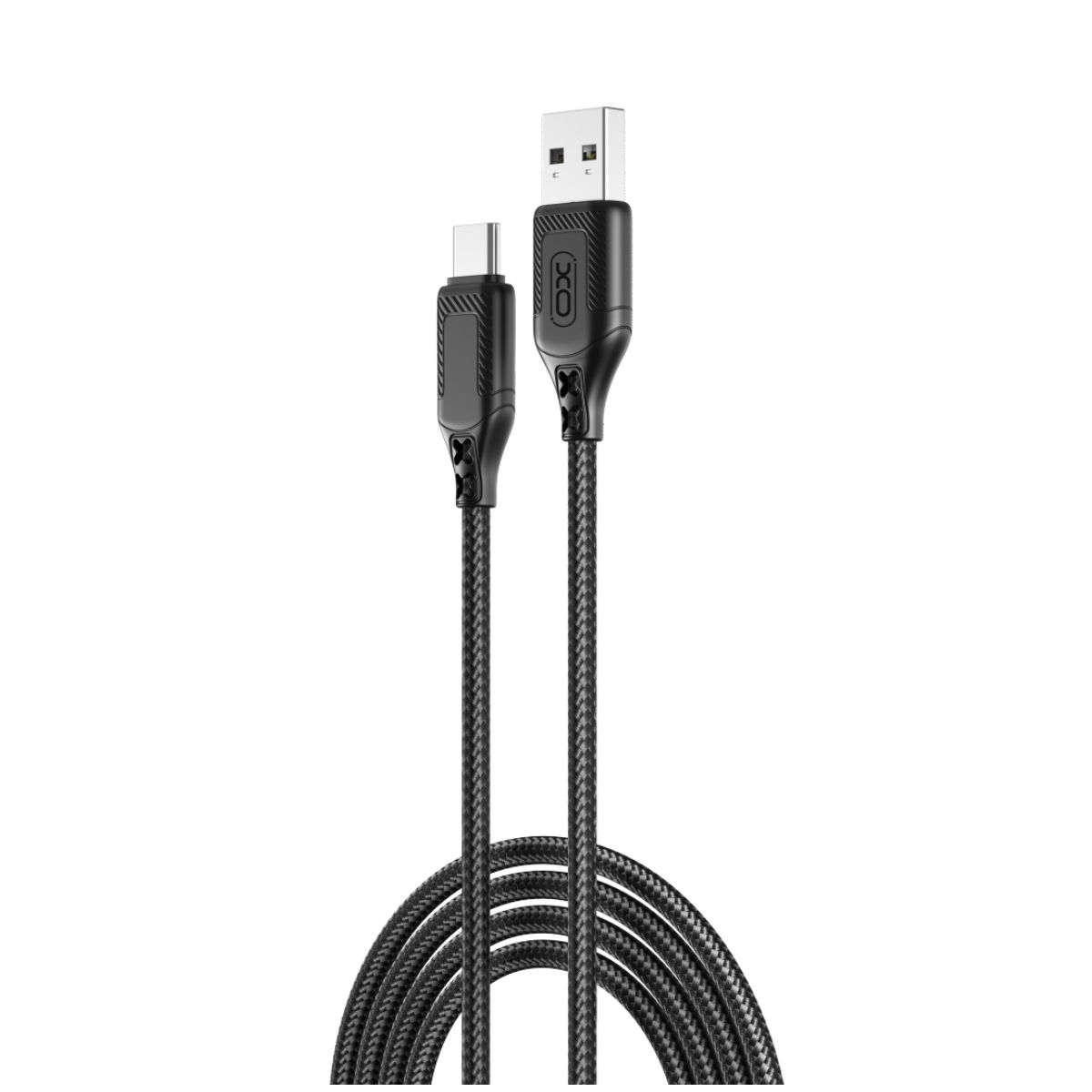 USB-A - USB-C XO Design NB235 adat- és töltőkábel, 18W, 1m, Fekete