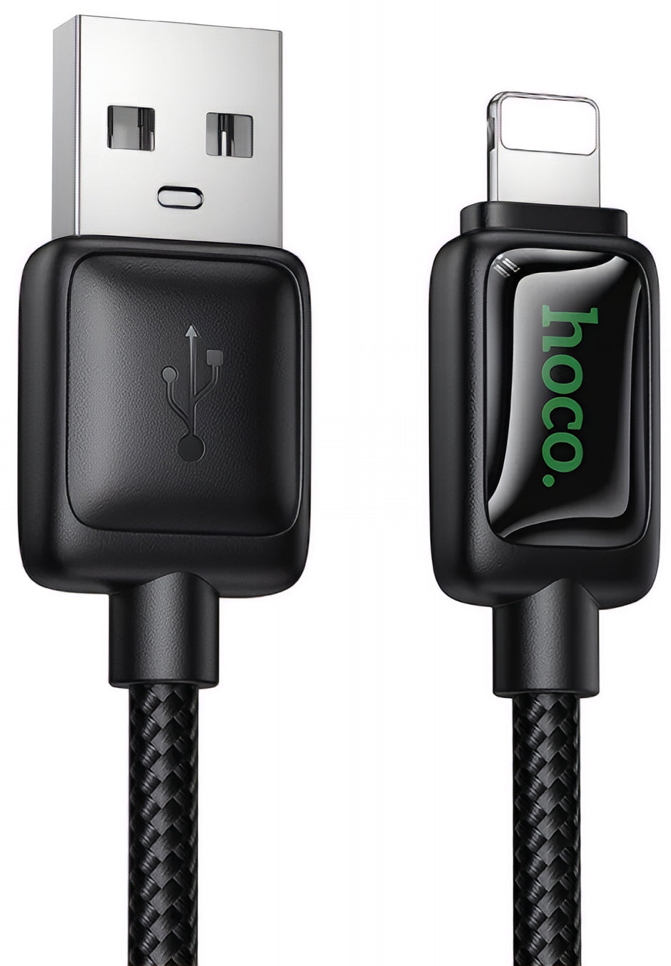 USB-A - Lightning HOCO U146 adat- és töltőkábel, 12W, 1,2m, Fekete