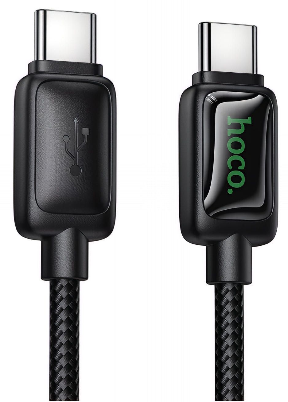 USB-C - USB-C HOCO U146 adat- és töltőkábel, 60W, 1.2m, Fekete