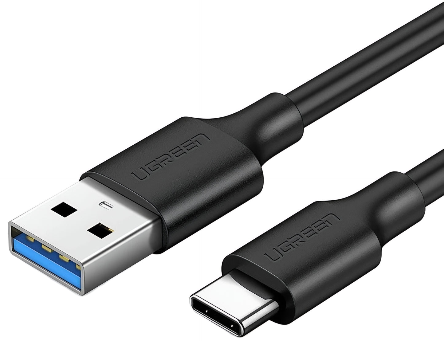 USB-A - USB-C UGREEN US184 adat- és töltőkábel, 18W, 0,5m, fekete