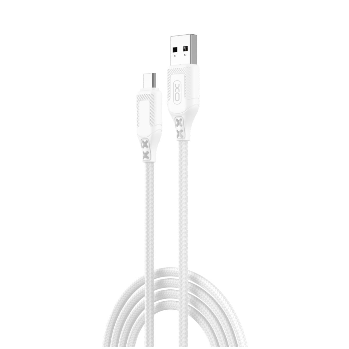 USB-A - microUSB adat- és töltőkábel XO Design NB235, 18W, 1m, Fehér