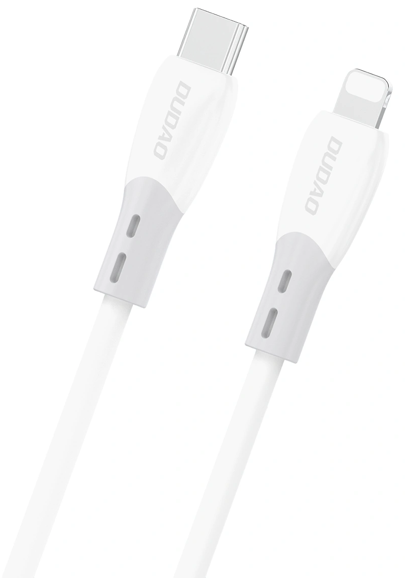 USB-C - Lightning Dudao L25SX adat- és töltőkábel, 30W, 1m, Fehér