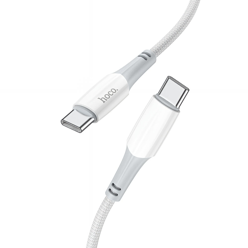 USB-C - USB-C HOCO X70 adat- és töltőkábel, 60W, 1m, Fehér