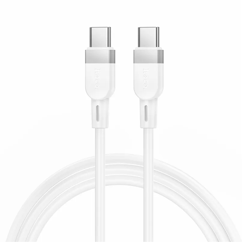USB-C - USB-C HOCO X109 adat- és töltőkábel, 60W, 1m, Fehér