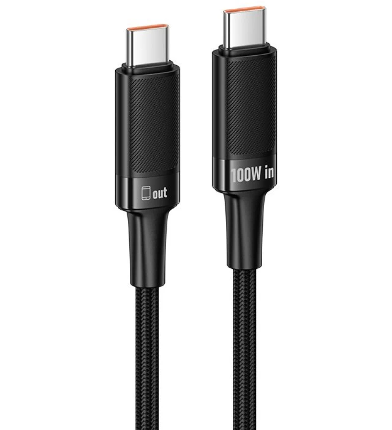 Adat- és töltőkábel USB-C - USB-C HOCO U153 Extreme, 100W, 1,2m, Fekete