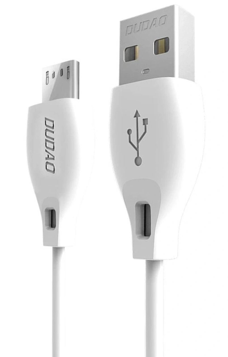 USB-A - microUSB Dudao L4M adat- és töltőkábel, 18W, 1m, fehér