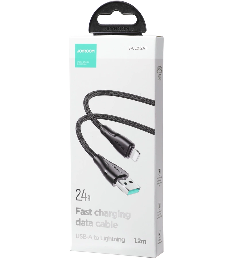 USB-A - Lightning Joyroom S-A11 adat- és töltőkábel, 18W, 1.2m, Fekete