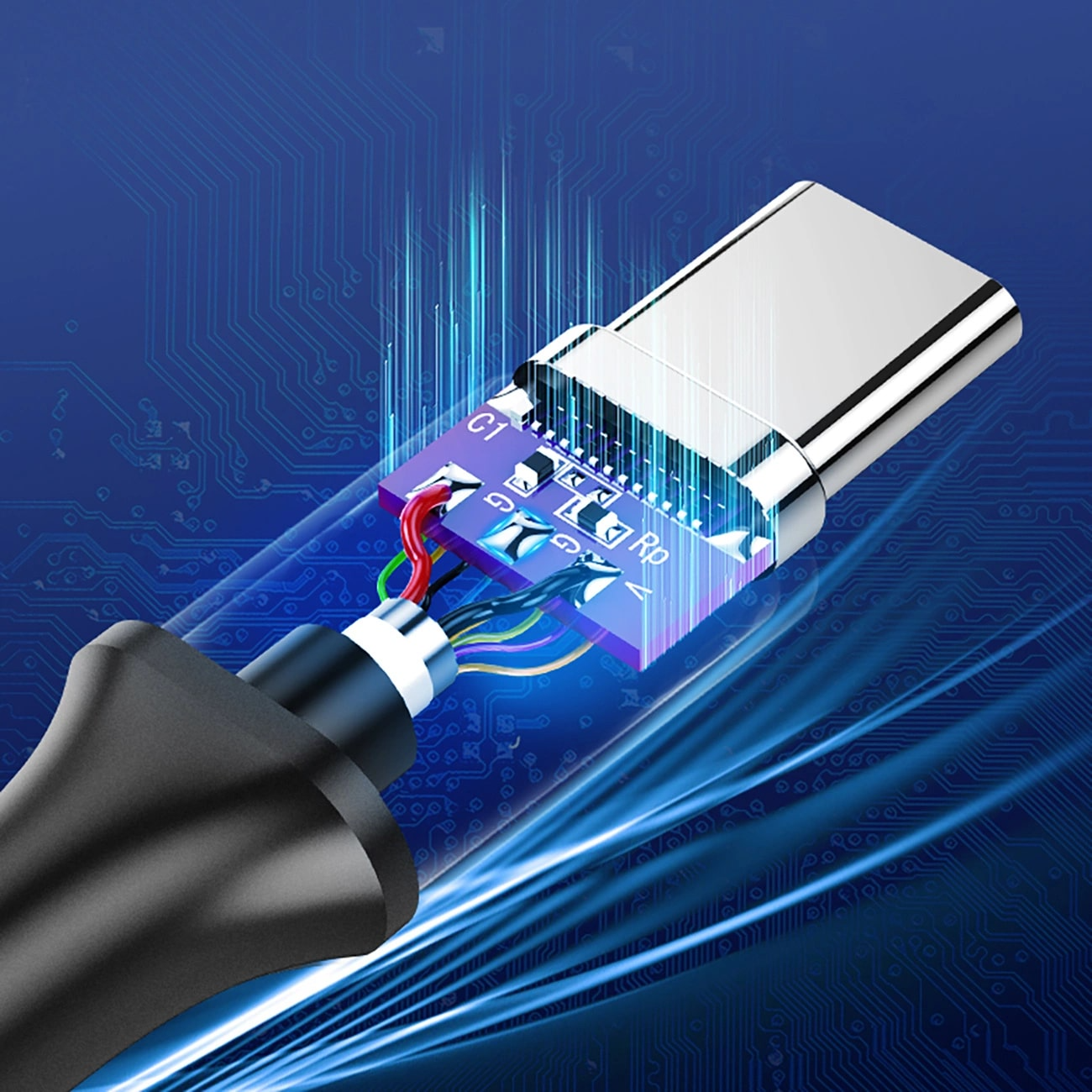 USB-A - USB-C UGREEN US184 adat- és töltőkábel, 18W, 0,5m, fekete