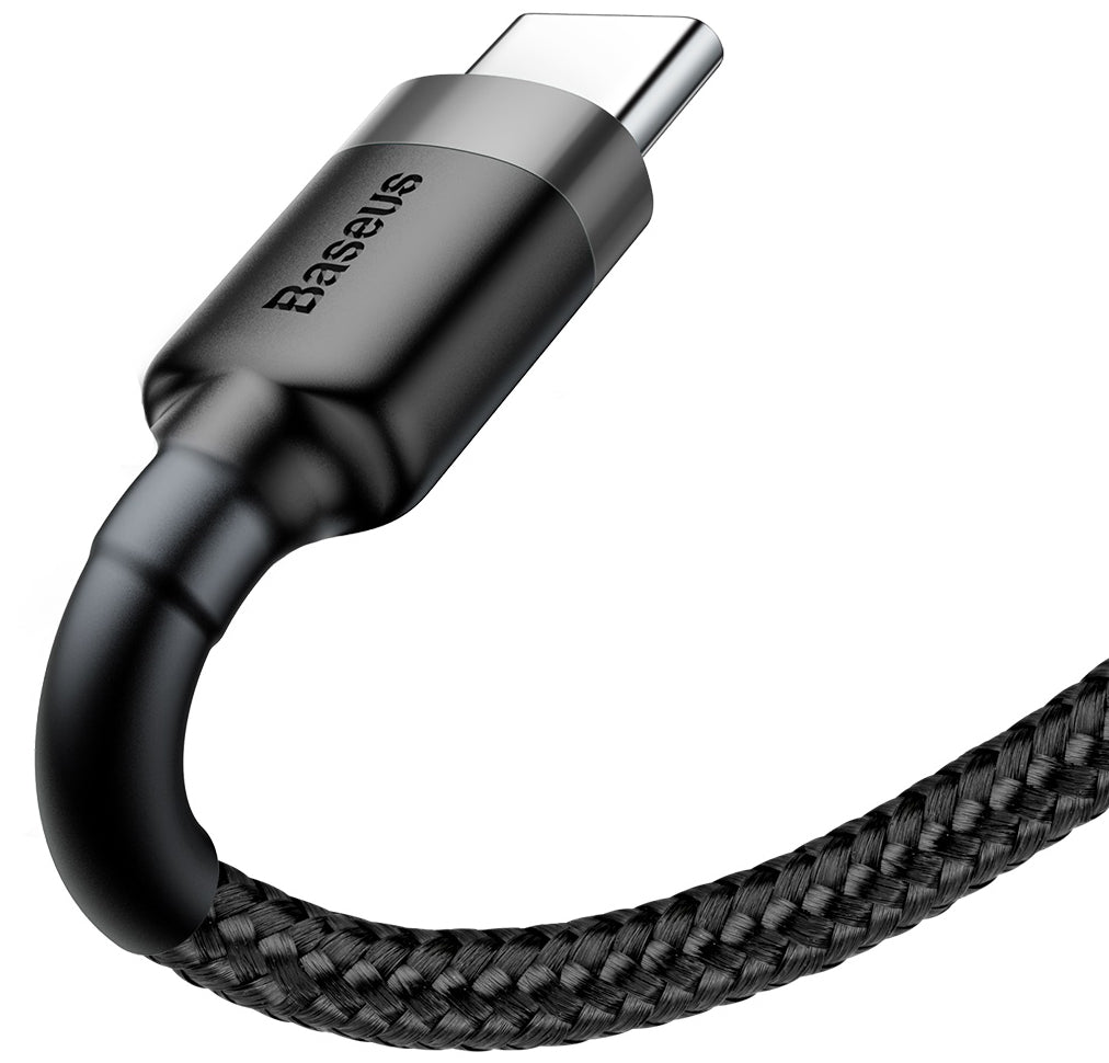 USB-A - USB-C Baseus Cafule adat- és töltőkábel, 60W, 1m, szürke CATKLF-BG1