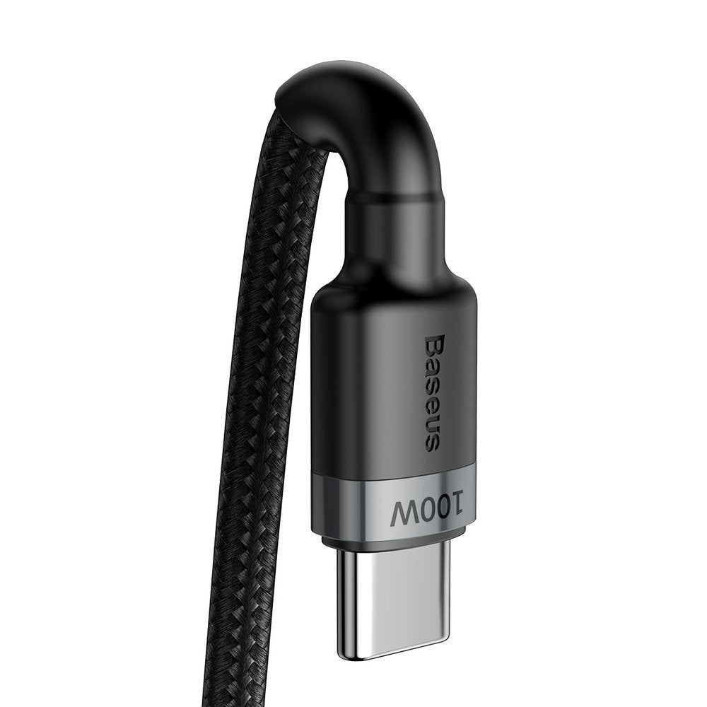 USB-C adat- és töltőkábel - USB-C Baseus Cafule, 100W, 2m, szürke CATKLF-ALG1