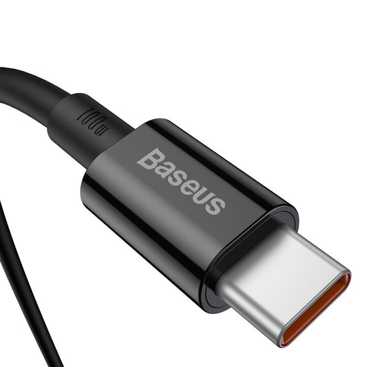 USB-C adat- és töltőkábel - USB-C Baseus Superior sorozat, 100W, 1m, fekete CATYS-B01