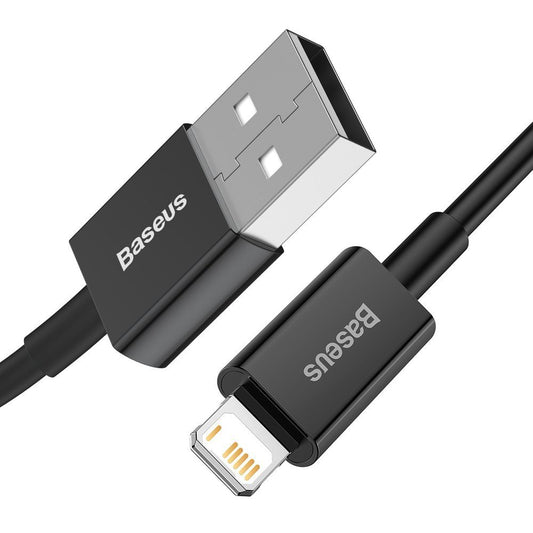 Adat- és töltőkábel USB-A - Lightning Baseus Superior sorozat, 20W, 1m, fekete CALYS-A01