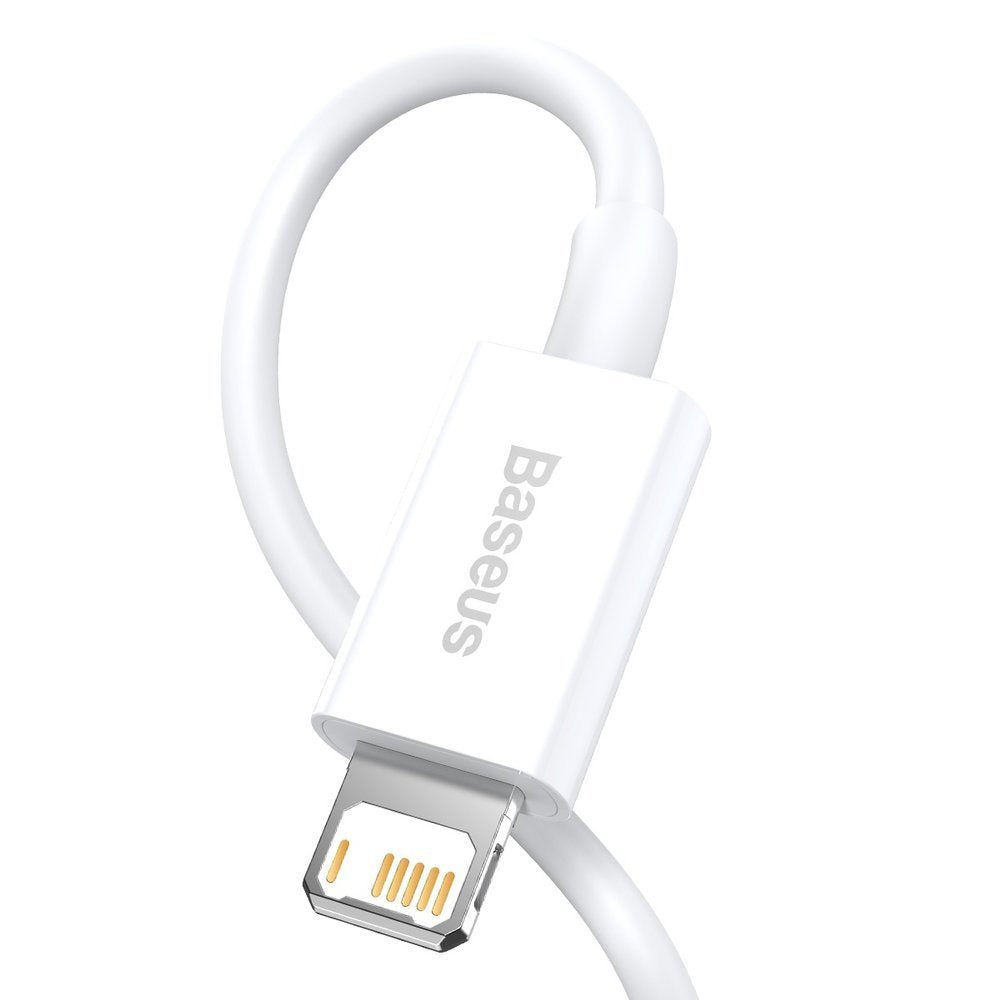 Adat- és töltőkábel USB-A - Lightning Baseus Superior sorozat, 20W, 1m, fehér CALYS-A02