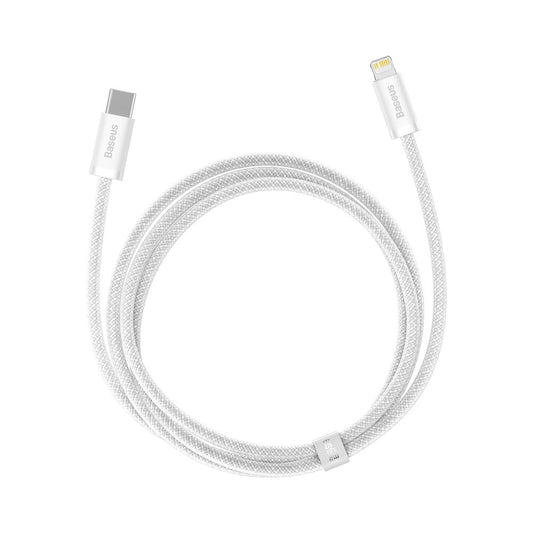 USB-C - Lightning Baseus Dynamic Fast Charging adat- és töltőkábel, 20W, 2m, fehér CALD000102