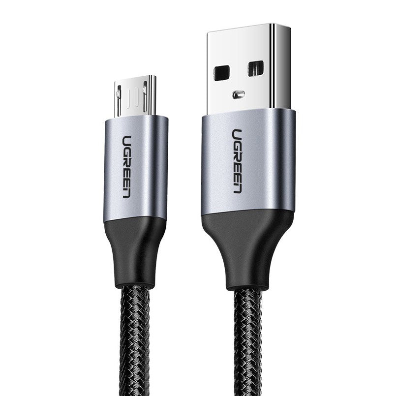 USB-A - microUSB adat- és töltőkábel UGREEN US290, 18W, 1,5m, Fekete