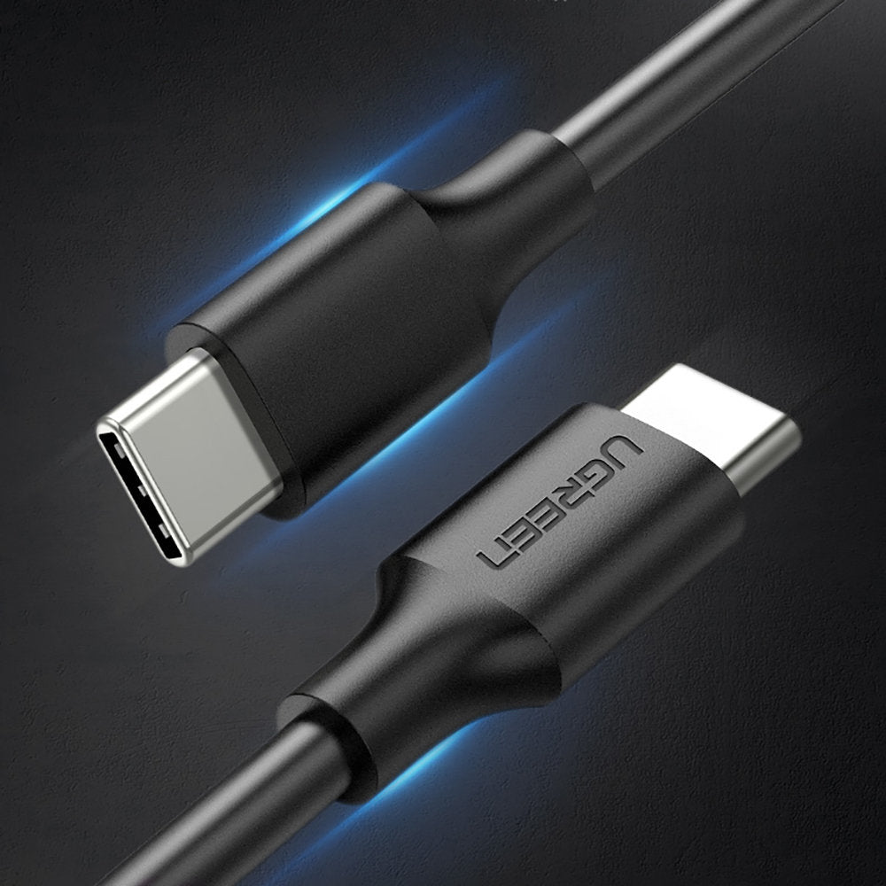 USB-C - USB-C UGREEN US286 adat- és töltőkábel, 60W, 1,5m, Fekete