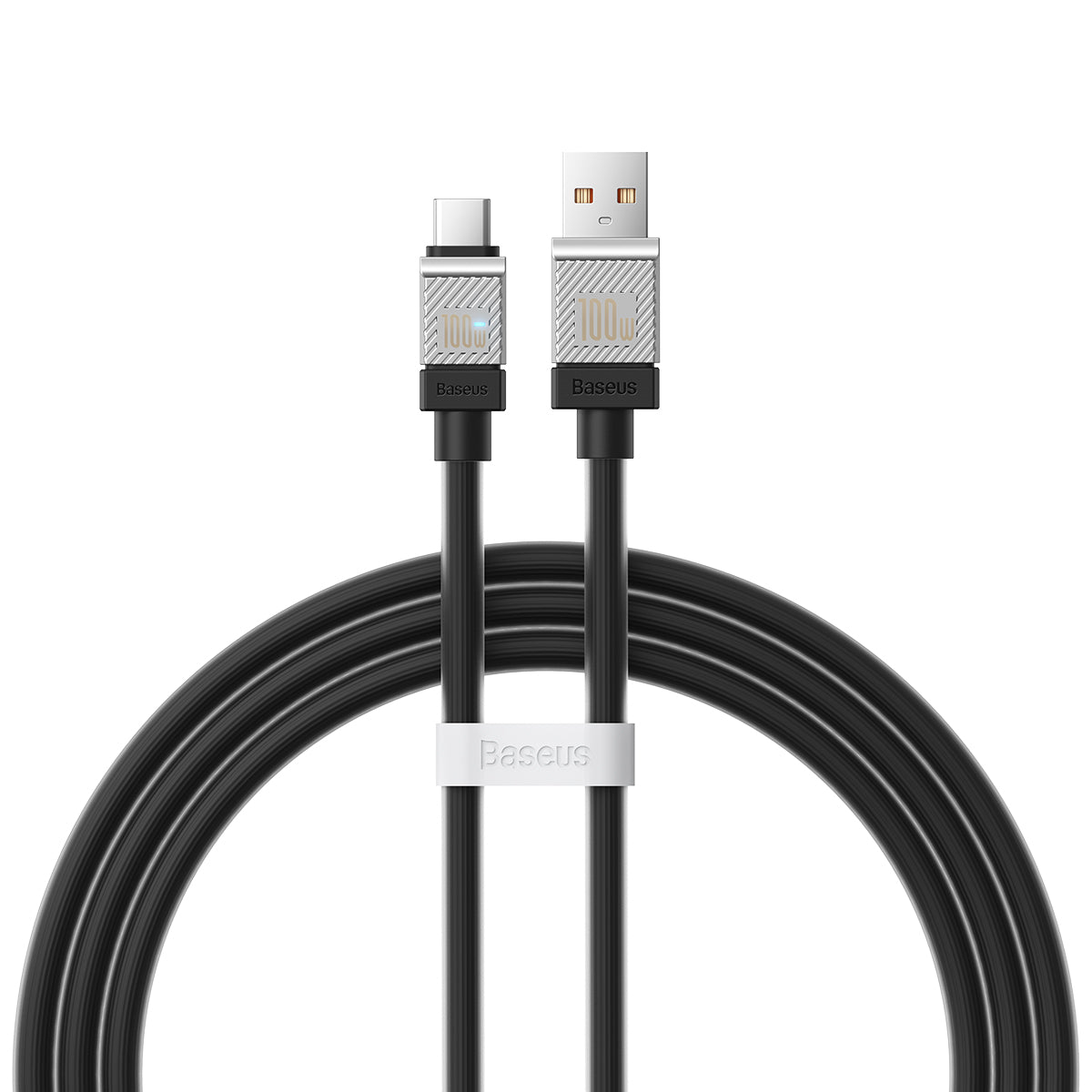 USB-A - USB-C Baseus CoolPlay adat- és töltőkábel, 100W, 2m, Fekete CAKW000701