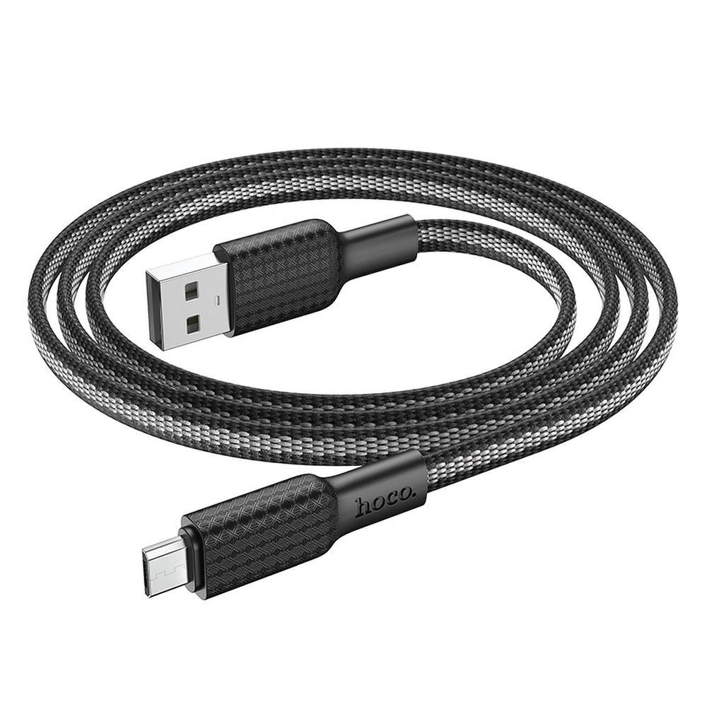 HOCO X69 USB-A - microUSB adat- és töltőkábel, 18W, 1m, Fekete
