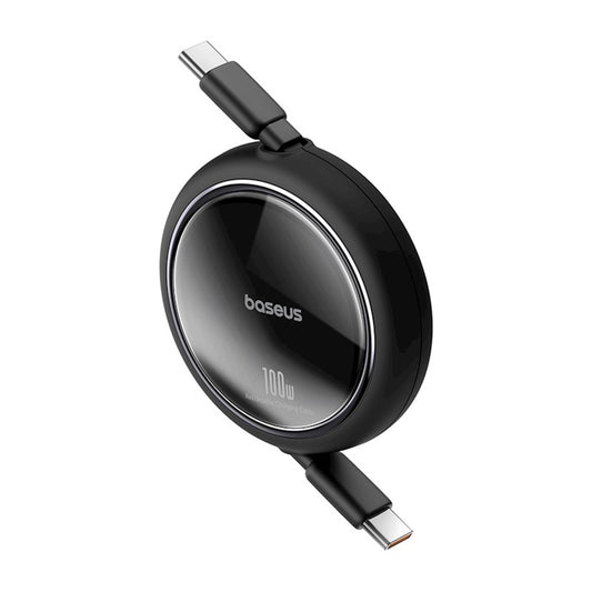 USB-C adat- és töltőkábel - USB-C Baseus Free2Draw Mini behúzható USB-C, 100W, 1m, fekete P10364500111-00