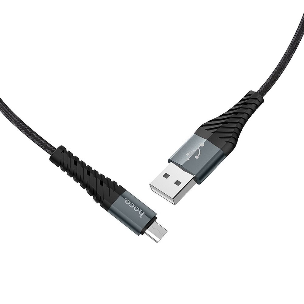 HOCO X38 Cool USB-A - microUSB adat- és töltőkábel, 18W, 1m, Fekete