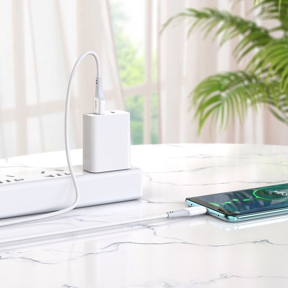 USB-A - USB-C HOCO X70 adat- és töltőkábel, 18W, 1m, Fehér