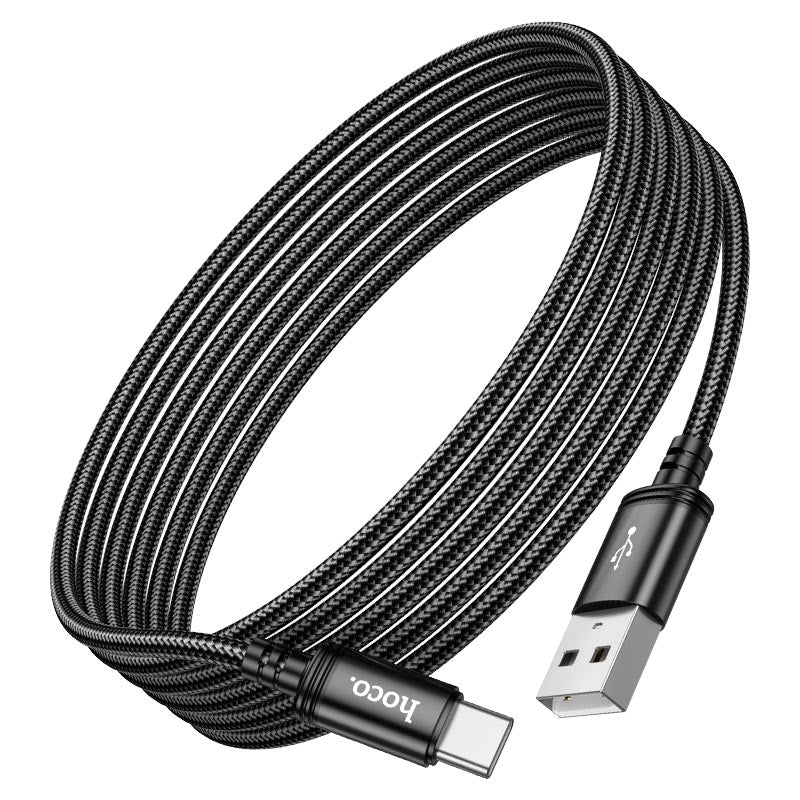 USB-A - USB-C HOCO X91 adat- és töltőkábel, 18W, 3m, Fekete