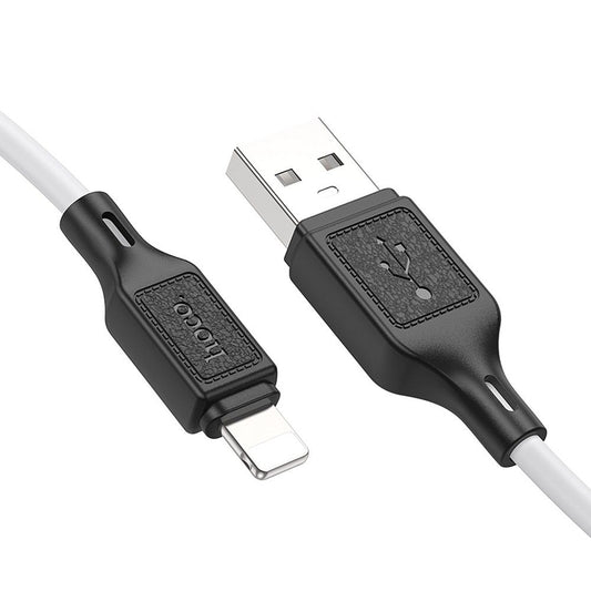 USB-A - Lightning HOCO X90 adat- és töltőkábel, 18W, 1m, Fehér