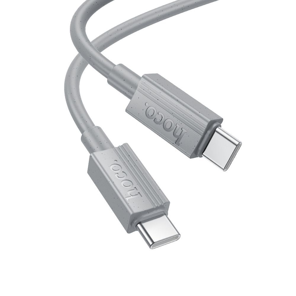 USB-C - USB-C HOCO X107 adat- és töltőkábel, 60W, 1m, Szürke