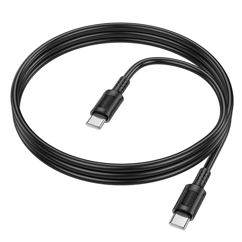 USB-C - USB-C adat- és töltőkábel Borofone BX111 Feliz, 60W, 1m, Fekete