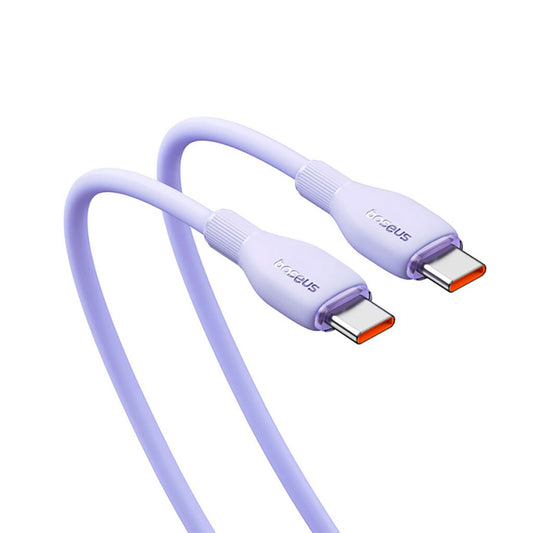 USB-C - USB-C Baseus Pudding adat- és töltőkábel, 100W, 1.2m, Lila P10355702511-00