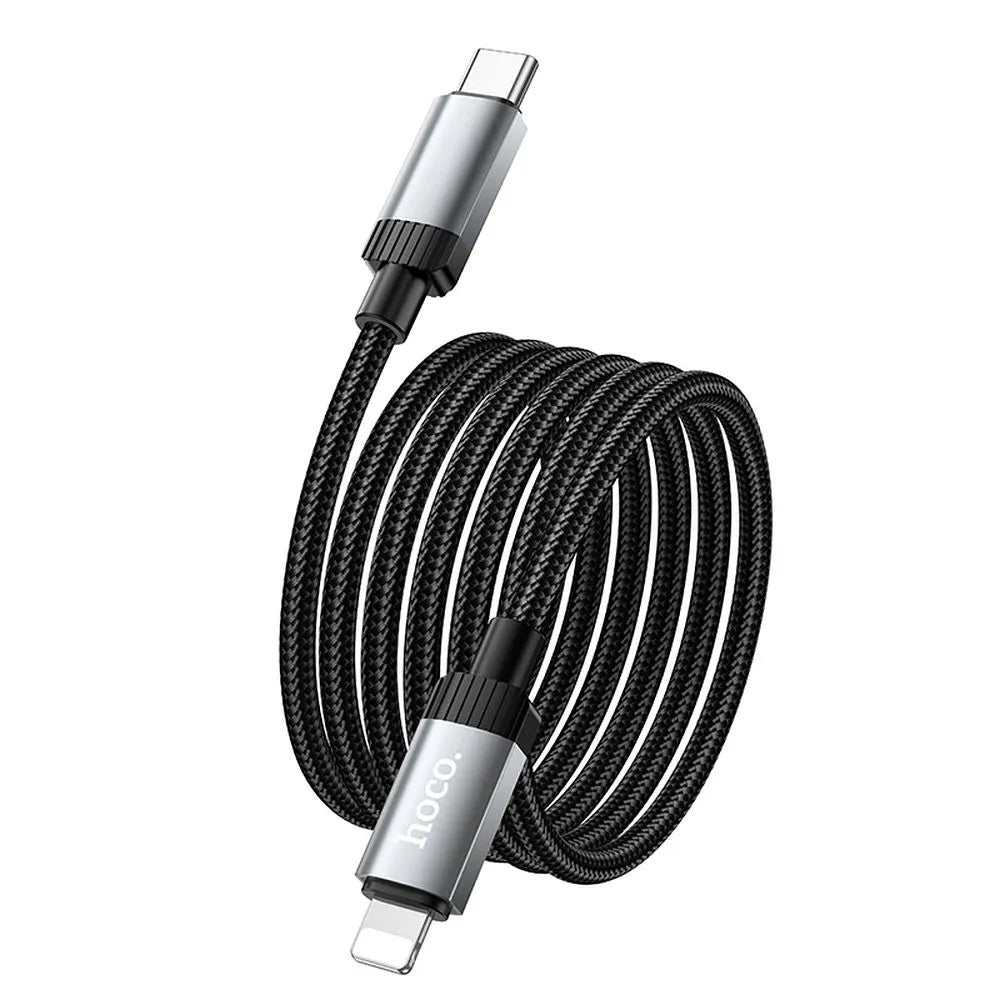 USB-C - Lightning adat- és töltőkábel HOCO X117, 27W, 1m, fekete