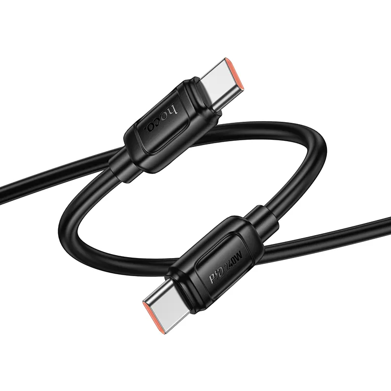 USB-C - USB-C HOCO X115 adat- és töltőkábel, 240W, 1m, Fekete