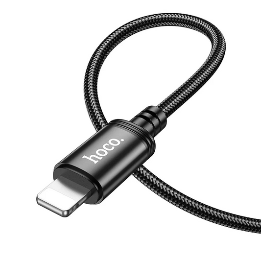 USB-A - Lightning HOCO X89 adat- és töltőkábel, 18W, 1m, Fekete