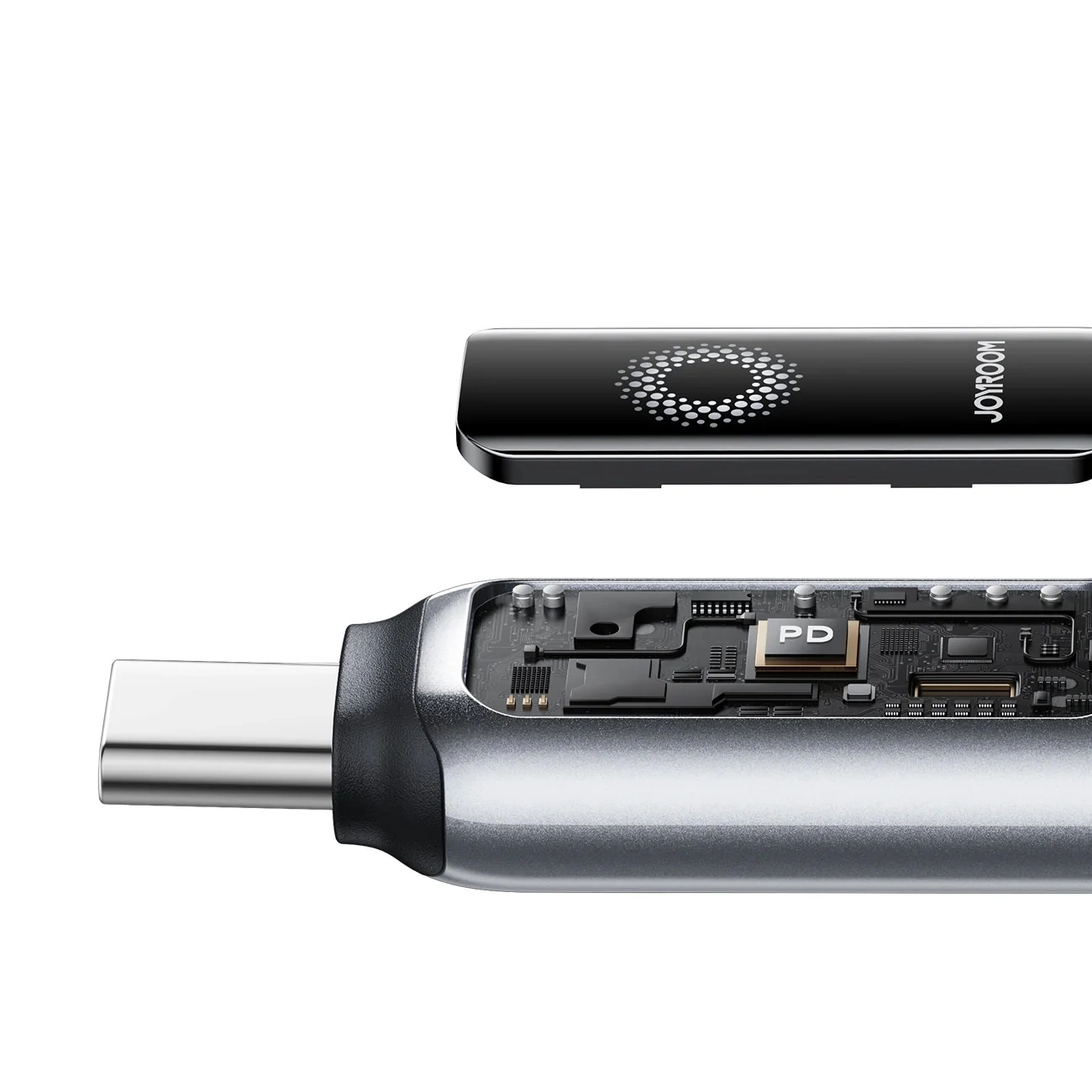 USB-A - Lightning Joyroom S-A55 StarFlight Display adat- és töltőkábel, 18W, 1.2m, Fekete