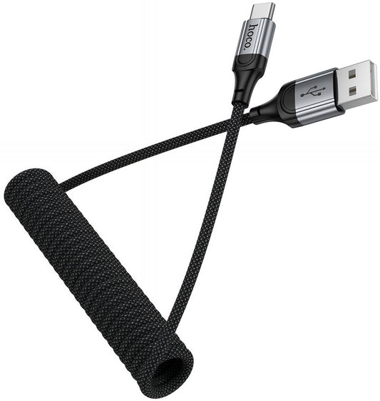 USB-A - USB-C HOCO X121 adat- és töltőkábel, 18W, 1,5m, Fekete
